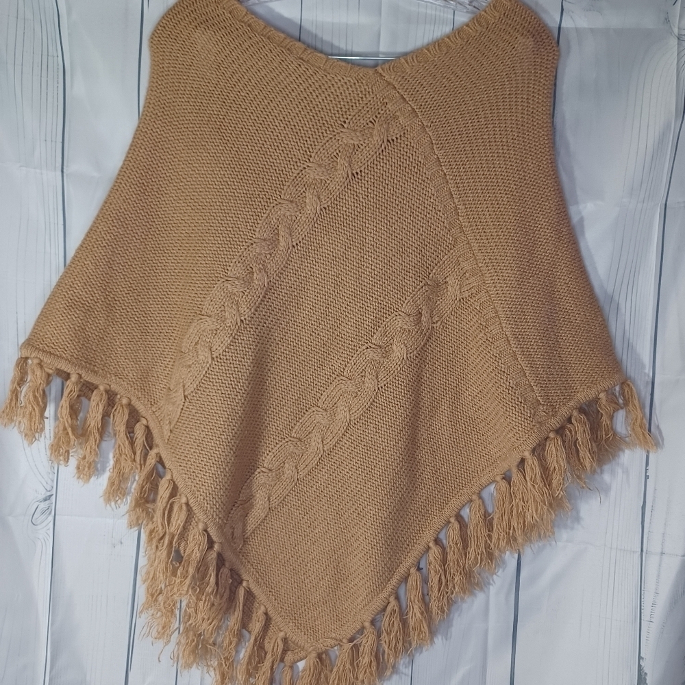 Bill Bass Knit Fringe Boho Shawl - Picture 7 of 10